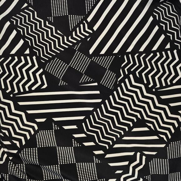 Style & Co Cardigan Women Large Black White Open Waterfall Geometric Long Sleeve - Picture 9 of 9